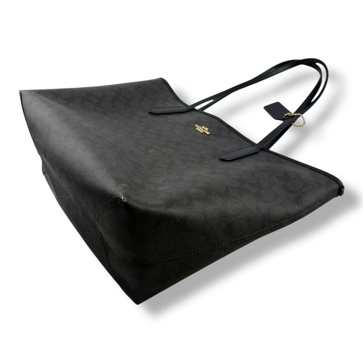 Coach Signature Brown City Tote Handbag - Lux Central