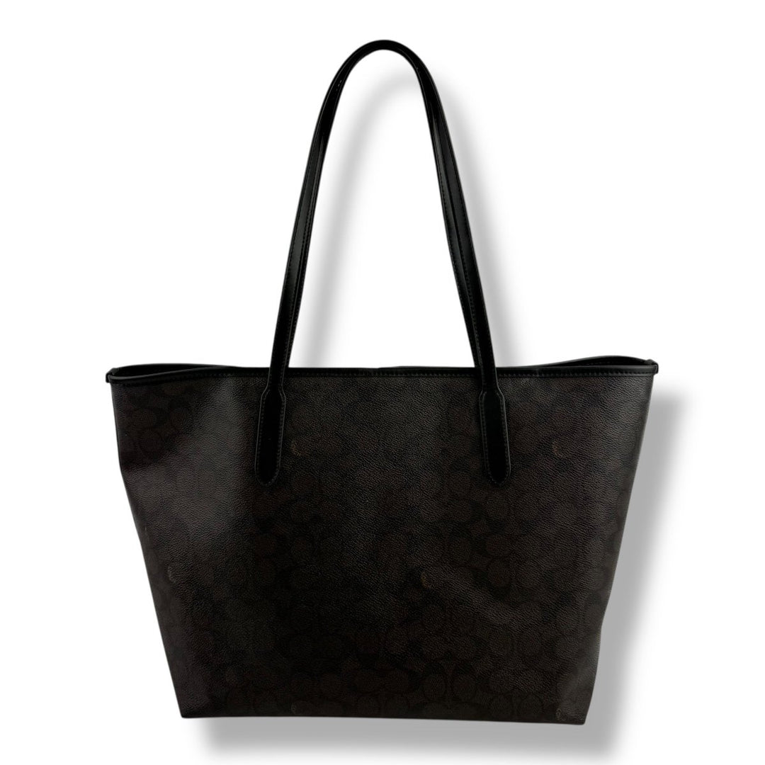 Coach Signature Brown City Tote Handbag - Lux Central