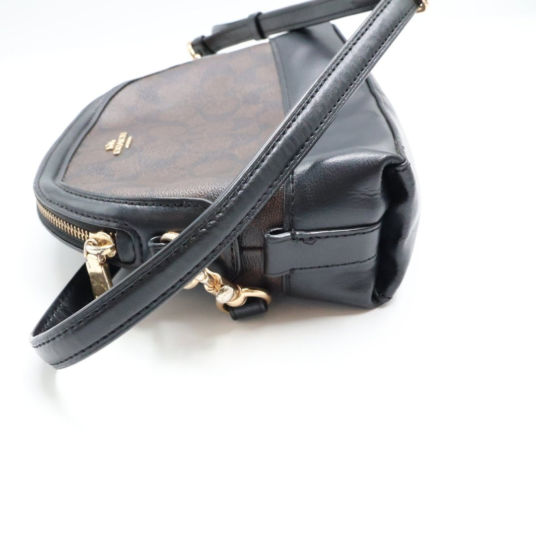 Coach Signature Brown Dome Crossbody - Lux Central