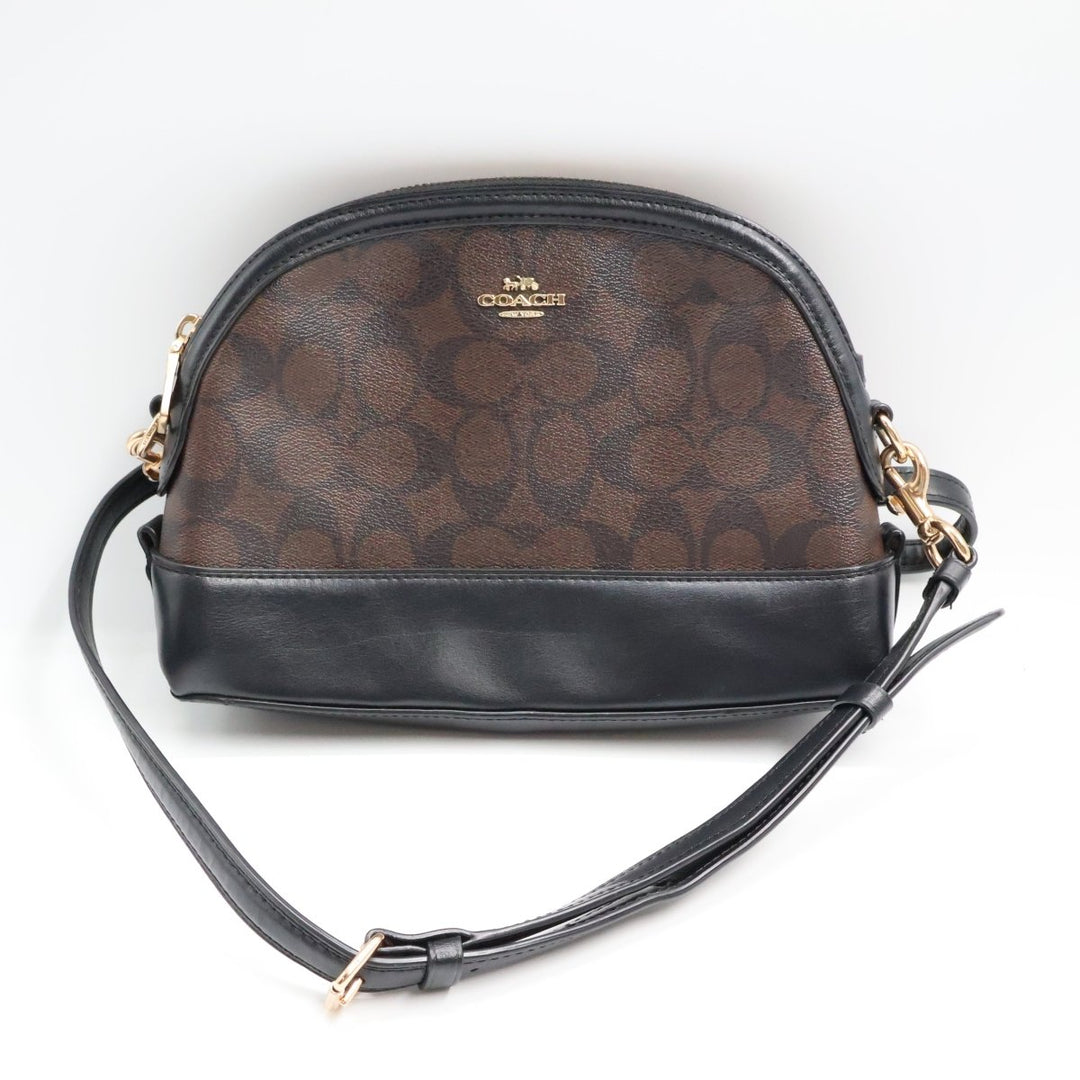 Coach Signature Brown Dome Crossbody - Lux Central