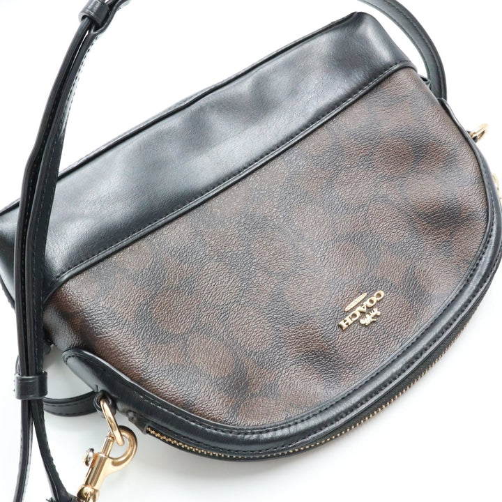 Coach Signature Brown Dome Crossbody - Lux Central