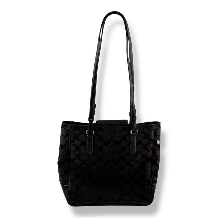 Coach Signature Canvas Black Tote Handbag - Lux Central
