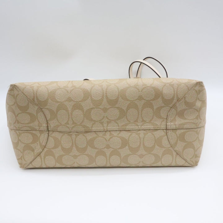 Coach Signature Reversible Beige City Tote Handbag - Lux Central
