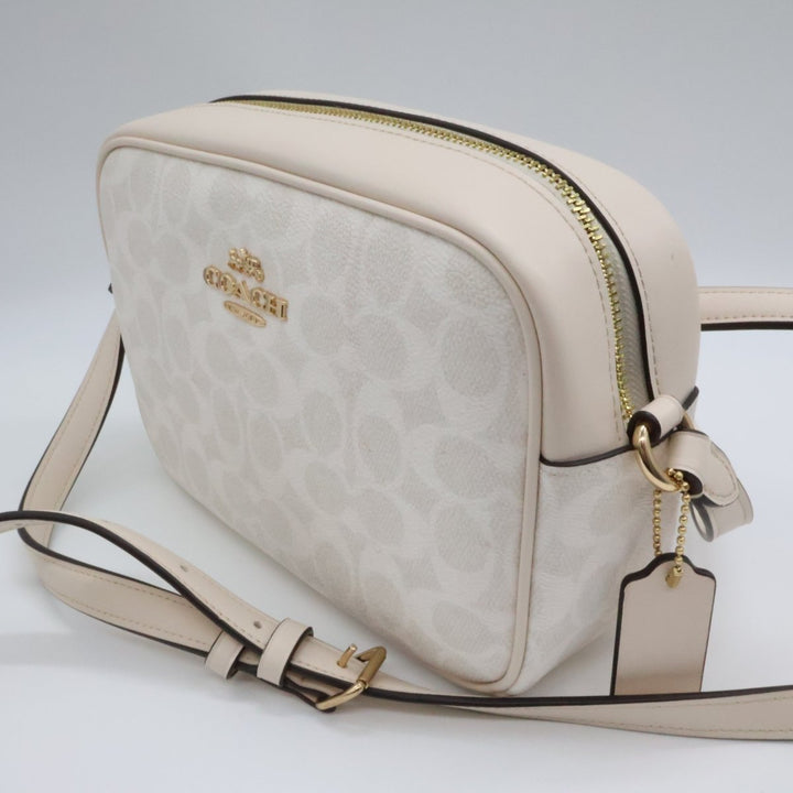 Coach Signature White Crossbody Camera Handbag - Lux Central