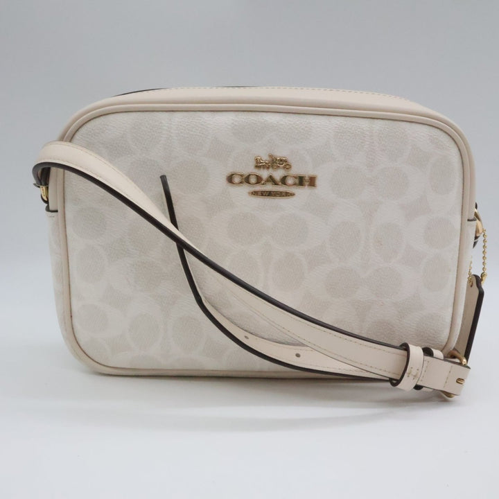 Coach Signature White Crossbody Camera Handbag - Lux Central