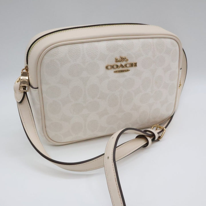 Coach Signature White Crossbody Camera Handbag - Lux Central