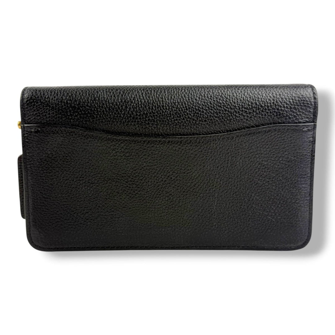 Coach Tabby 19 Wallet On Chain Black Leather Handbag - Lux Central