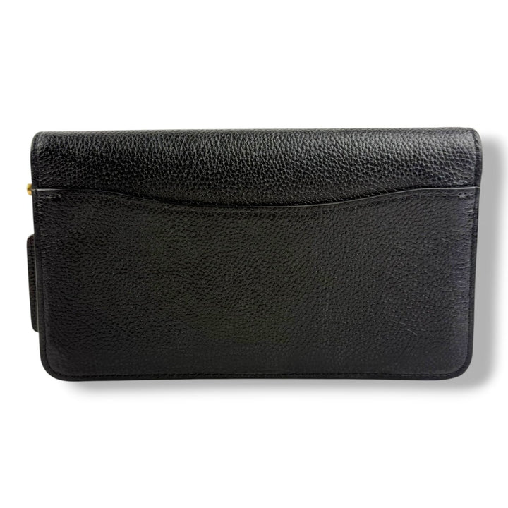 Coach Tabby 19 Wallet On Chain Black Leather Handbag - Lux Central
