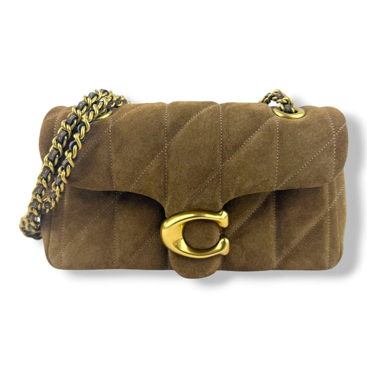 Coach Tabby 20 Brown Suede Handbag - Lux Central