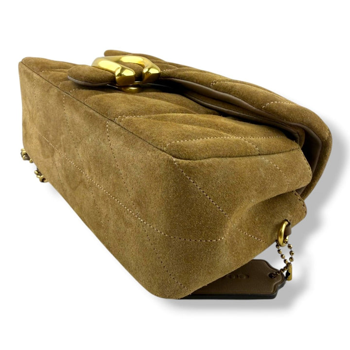 Coach Tabby 20 Brown Suede Handbag - Lux Central