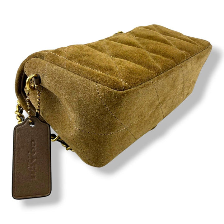 Coach Tabby 20 Brown Suede Handbag - Lux Central