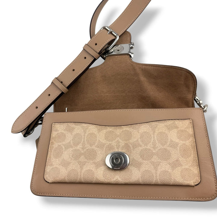 Coach Tabby 26 Beige Leather Handbag - Lux Central