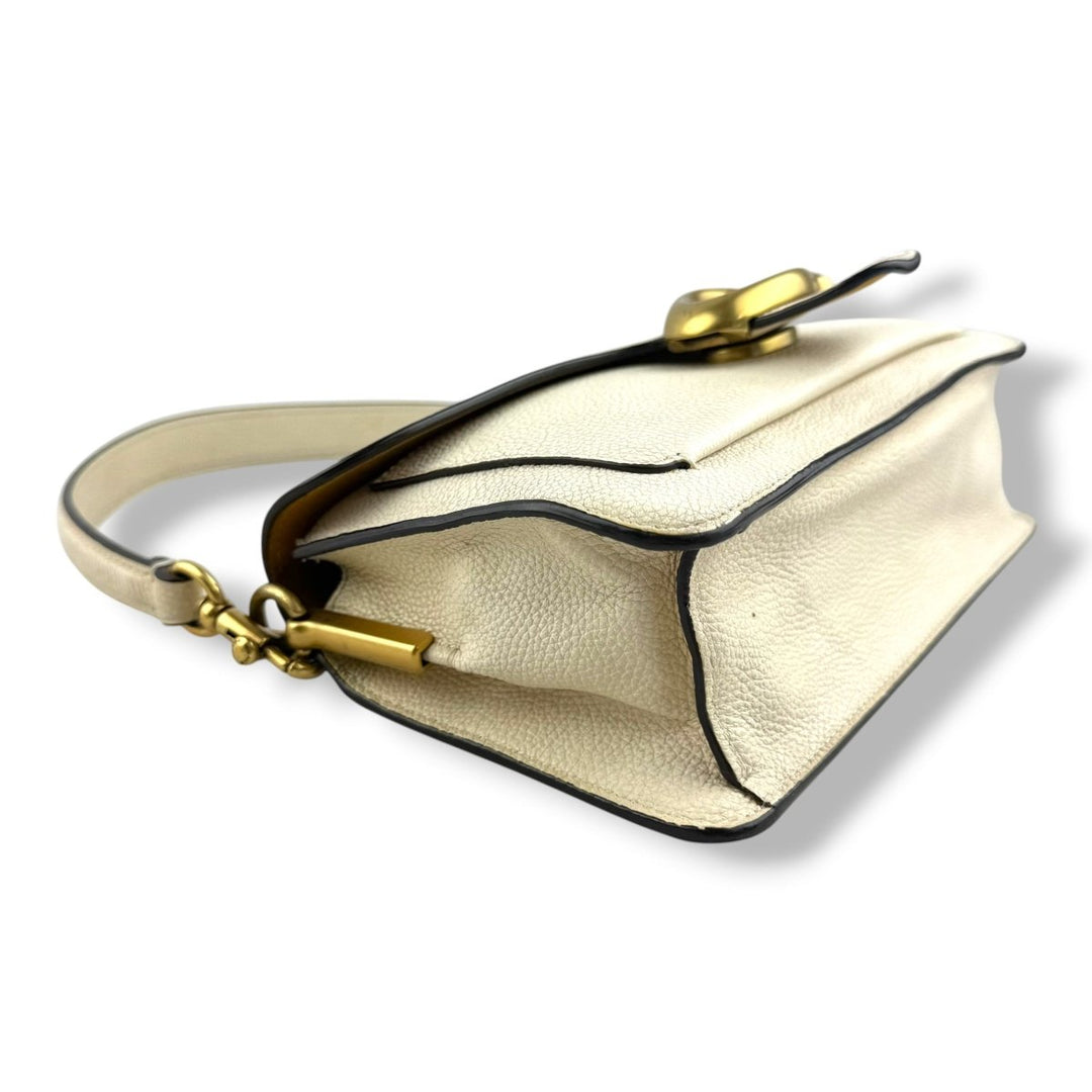 Coach Tabby 26 Cream Leather Handbag - Lux Central