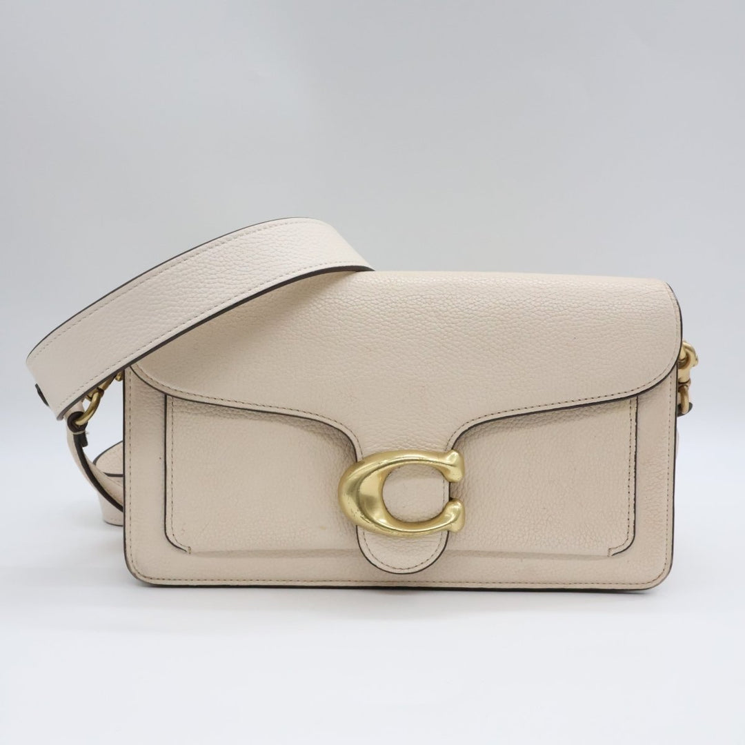 Coach Tabby 26 Cream Leather Handbag - Lux Central