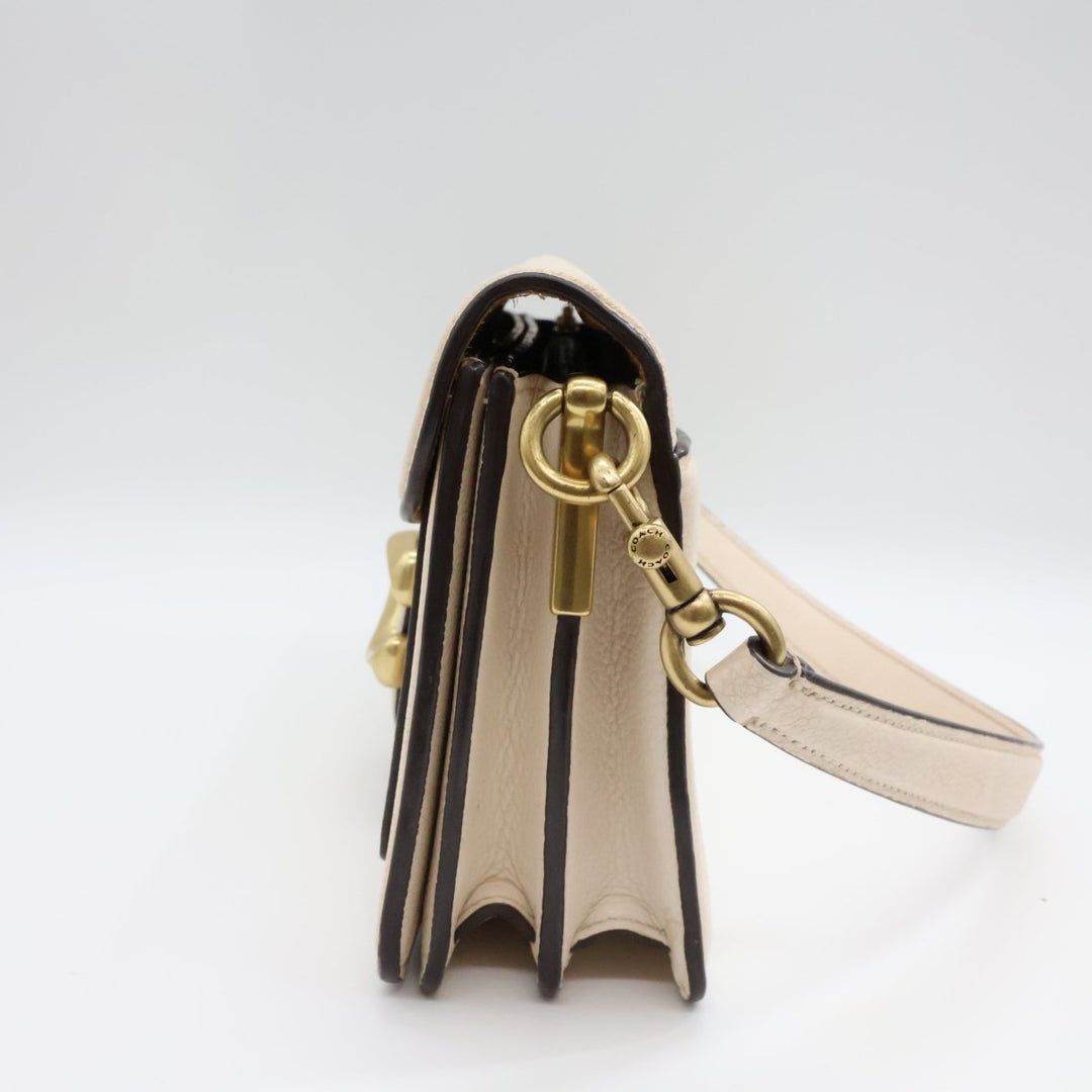 Coach Tabby 26 Cream Leather Handbag - Lux Central