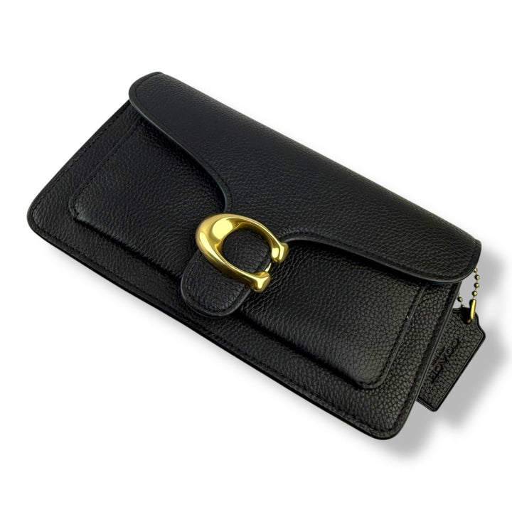 Coach Tabby Wallet On Chain Black Leather Handbag - Lux Central
