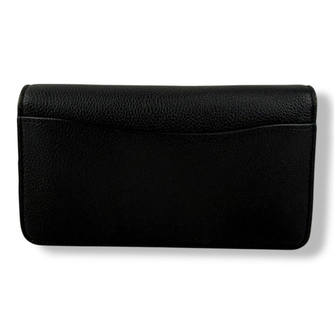 Coach Tabby Wallet On Chain Black Leather Handbag - Lux Central
