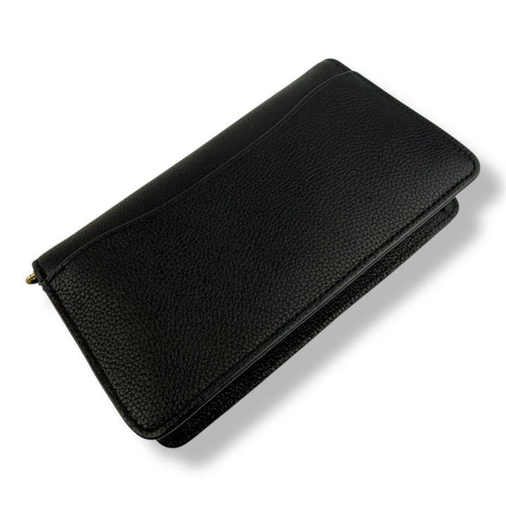 Coach Tabby Wallet On Chain Black Leather Handbag - Lux Central