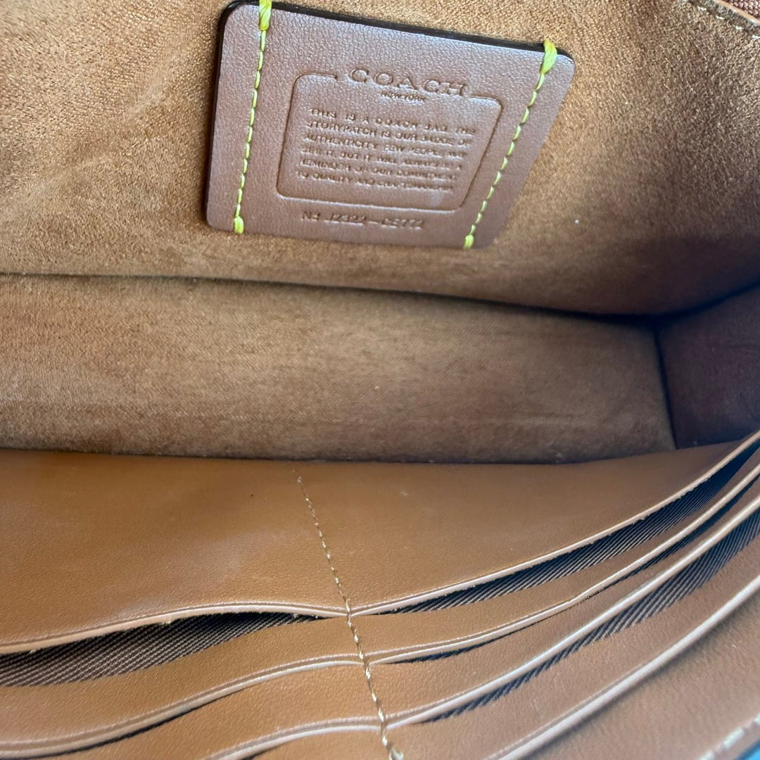Coach Tabby Wallet On Chain Black Leather Handbag - Lux Central
