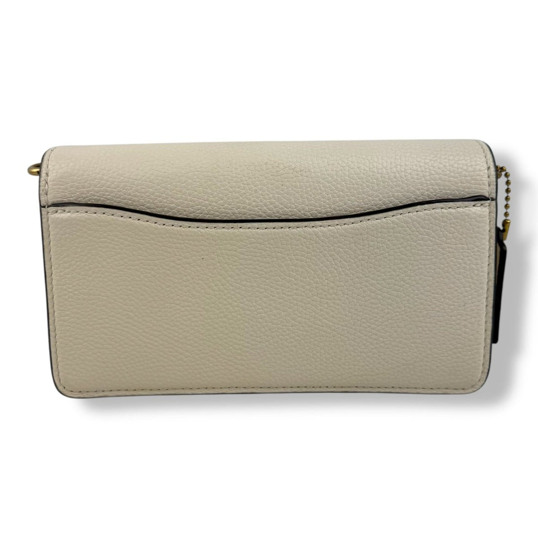 Coach Tabby Wallet On Chain Cream Leather Handbag - Lux Central