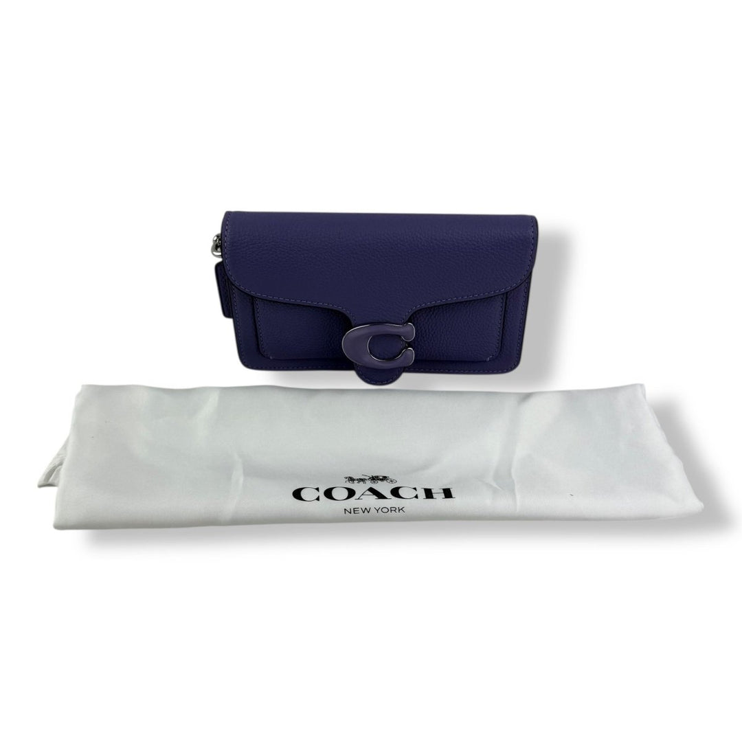 Coach Tabby Wallet On Chain Purple Leather Handbag - Lux Central