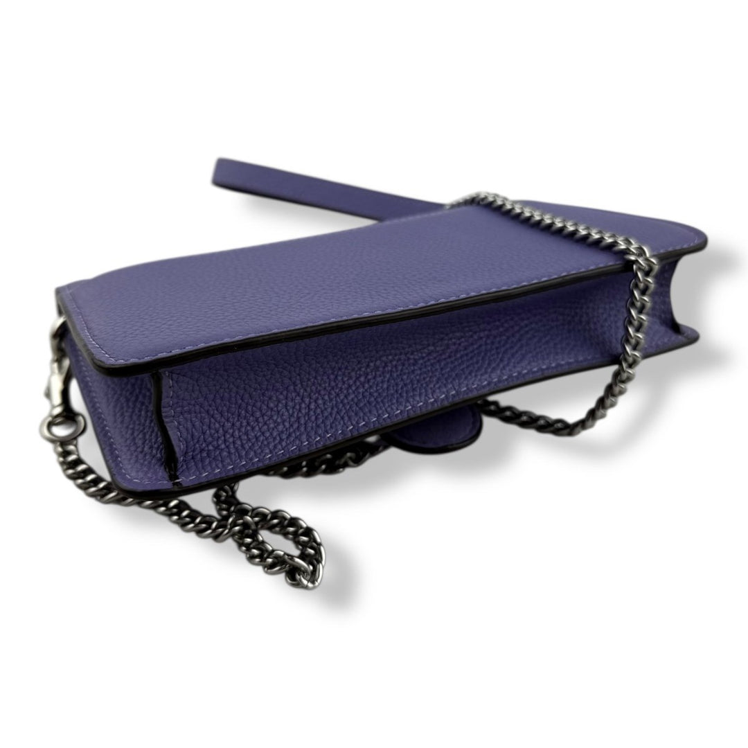 Coach Tabby Wallet On Chain Purple Leather Handbag - Lux Central
