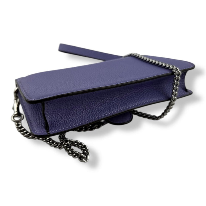 Coach Tabby Wallet On Chain Purple Leather Handbag - Lux Central
