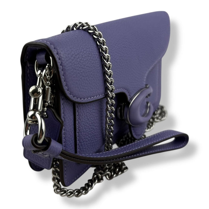 Coach Tabby Wallet On Chain Purple Leather Handbag - Lux Central
