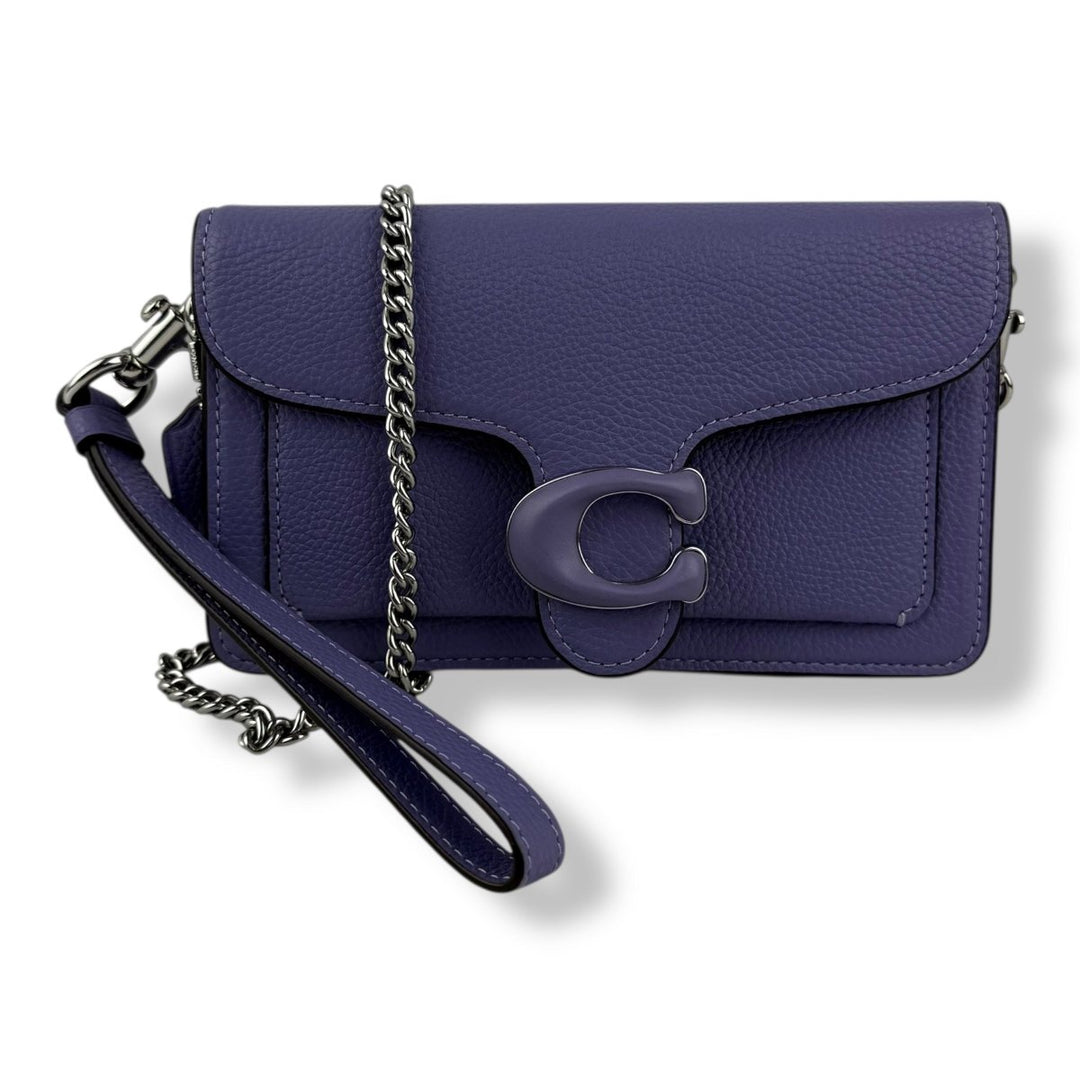 Coach Tabby Wallet On Chain Purple Leather Handbag - Lux Central