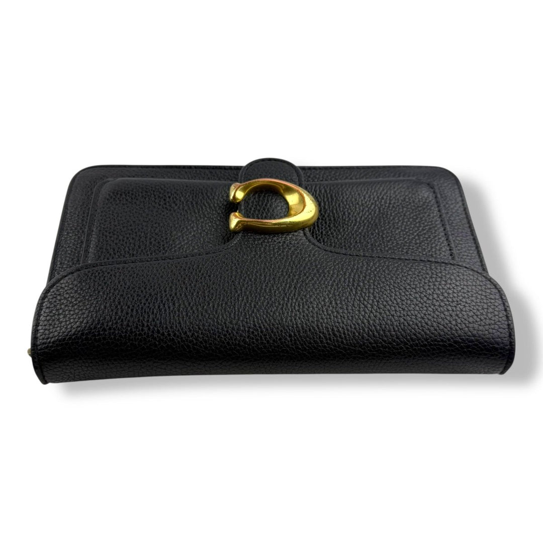 Coach Wallet On Chain Black Leather Handbag - Lux Central
