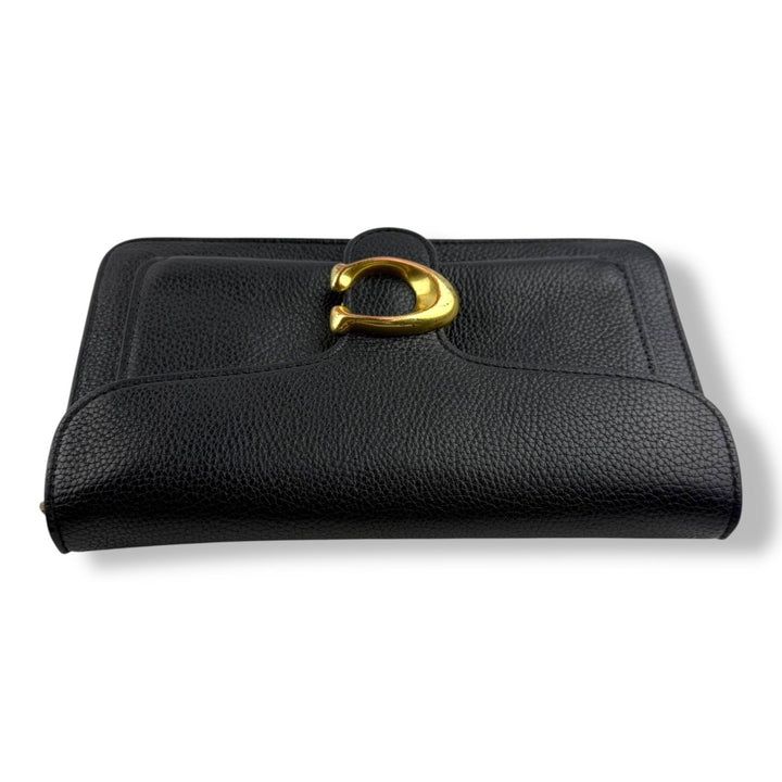 Coach Wallet On Chain Black Leather Handbag - Lux Central