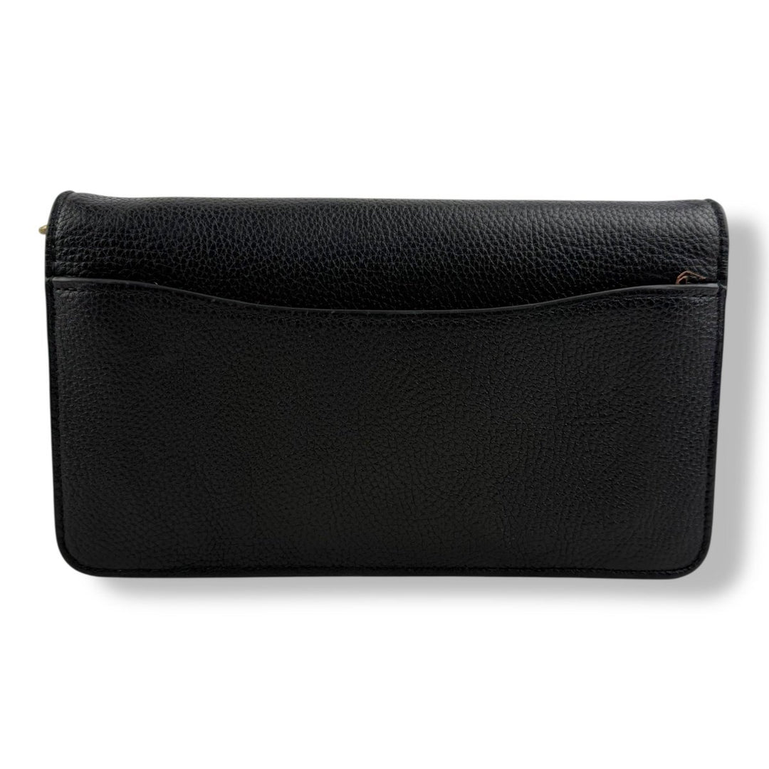 Coach Wallet On Chain Black Leather Handbag - Lux Central