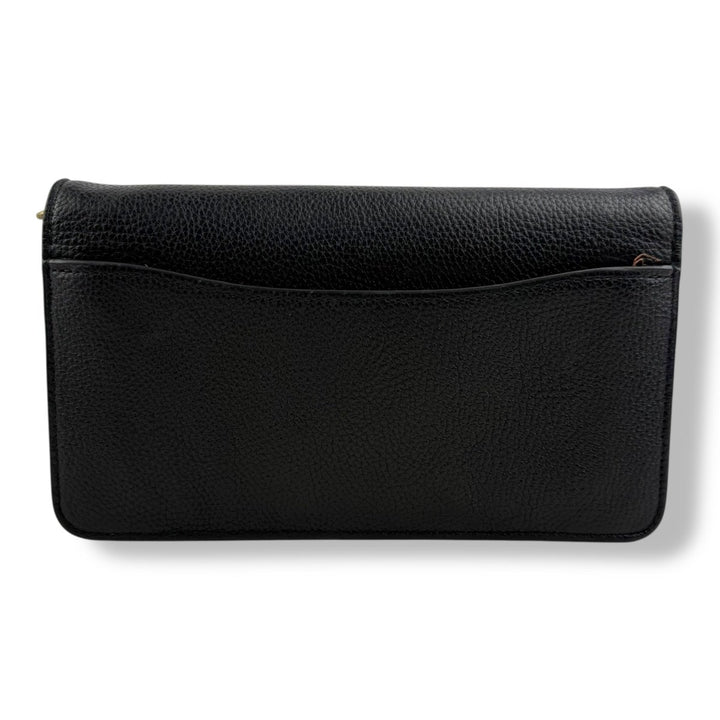 Coach Wallet On Chain Black Leather Handbag - Lux Central