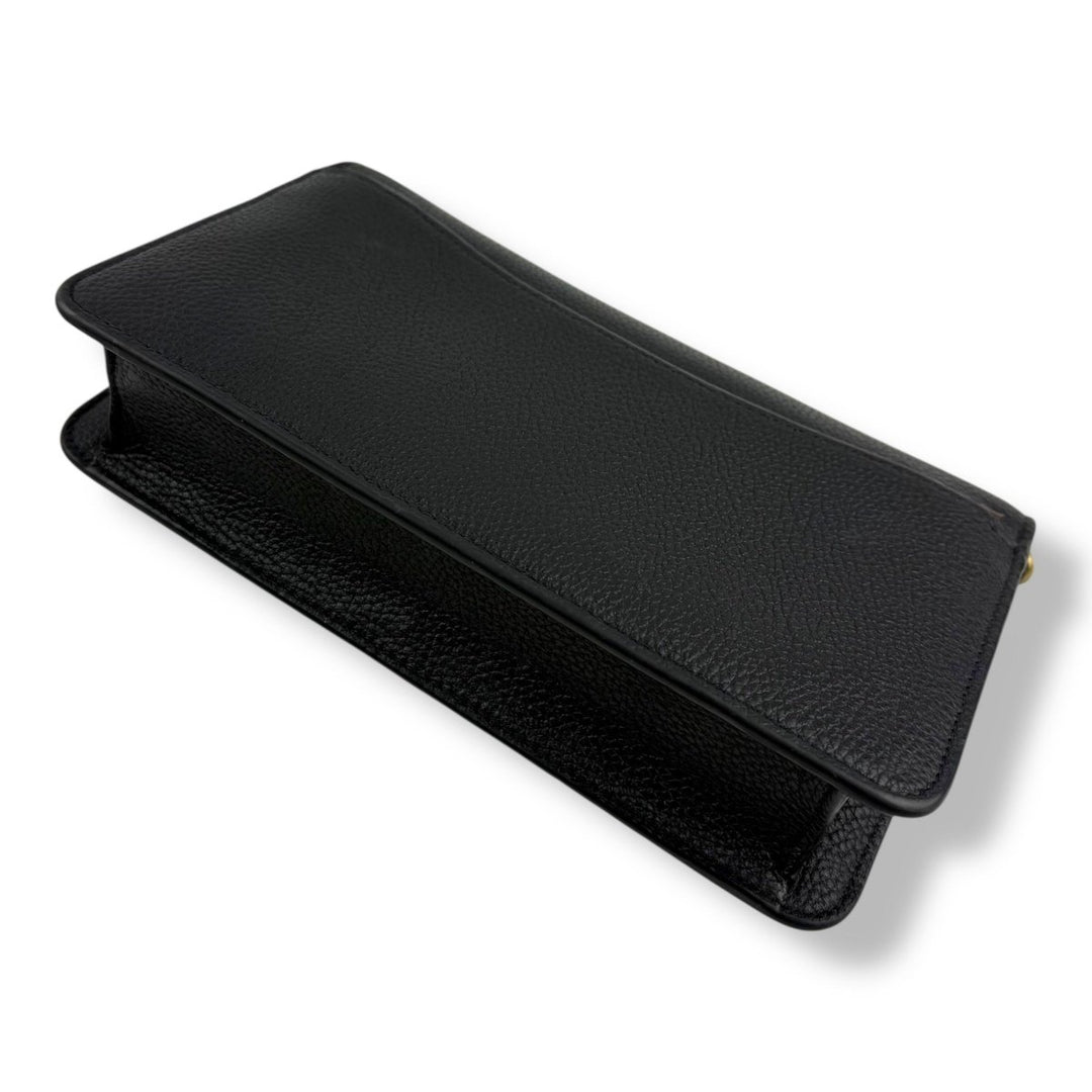 Coach Wallet On Chain Black Leather Handbag - Lux Central