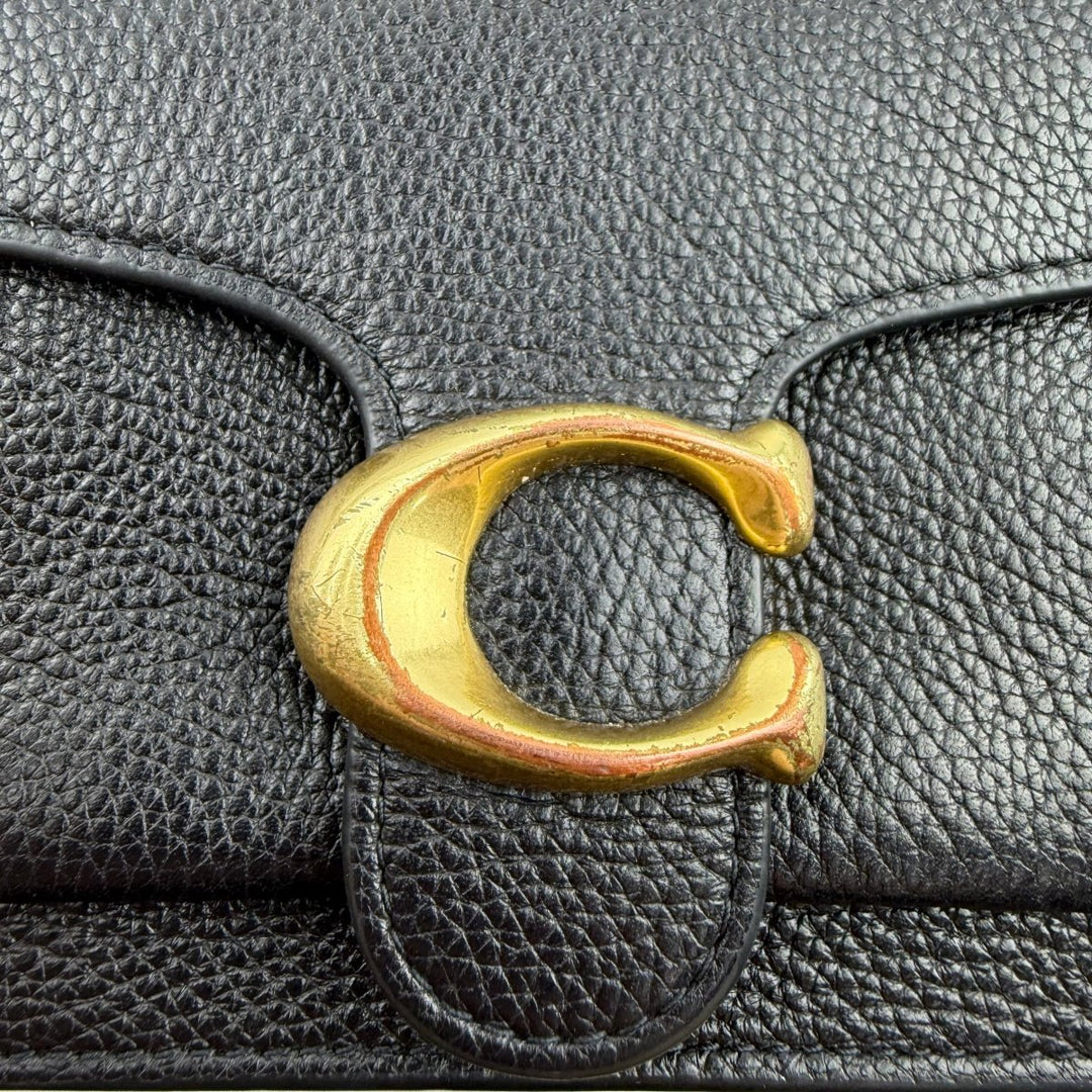 Coach Wallet On Chain Black Leather Handbag - Lux Central