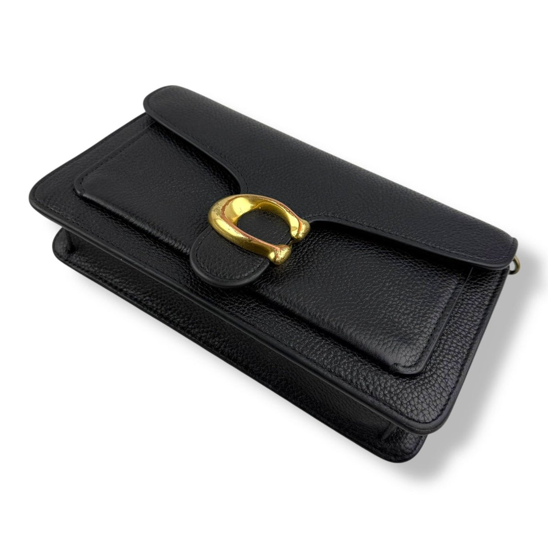 Coach Wallet On Chain Black Leather Handbag - Lux Central