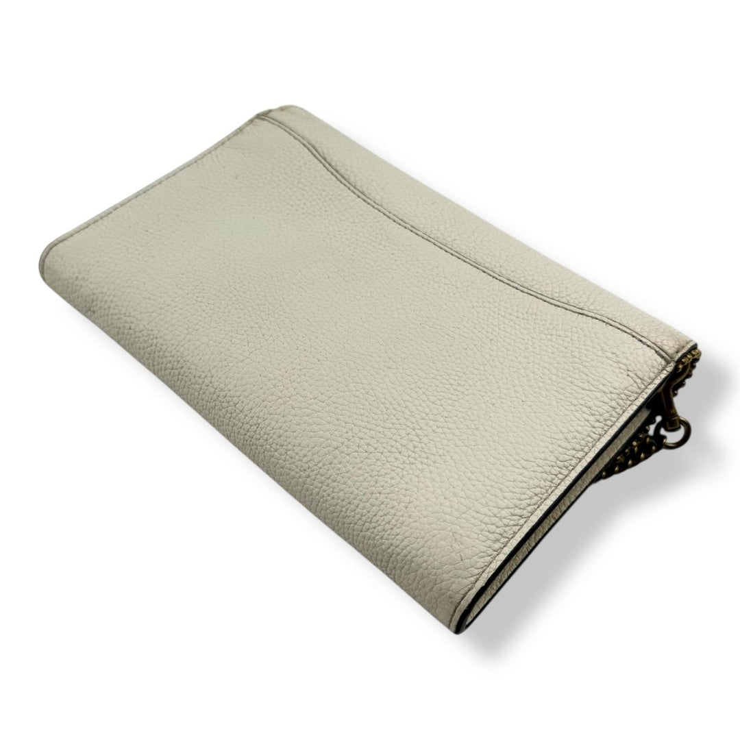 Coach Wallet On Chain Cream Leather Handbag - Lux Central