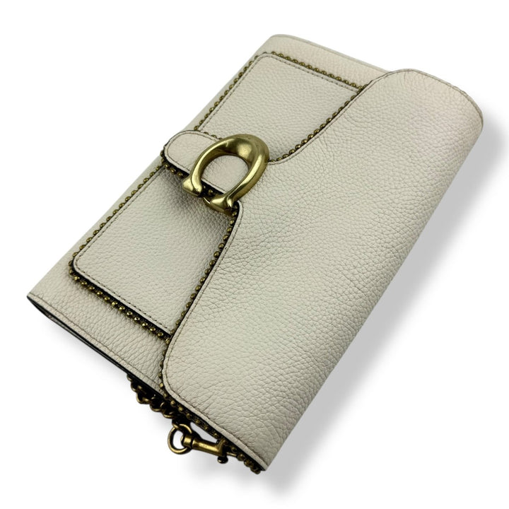 Coach Wallet On Chain Cream Leather Handbag - Lux Central