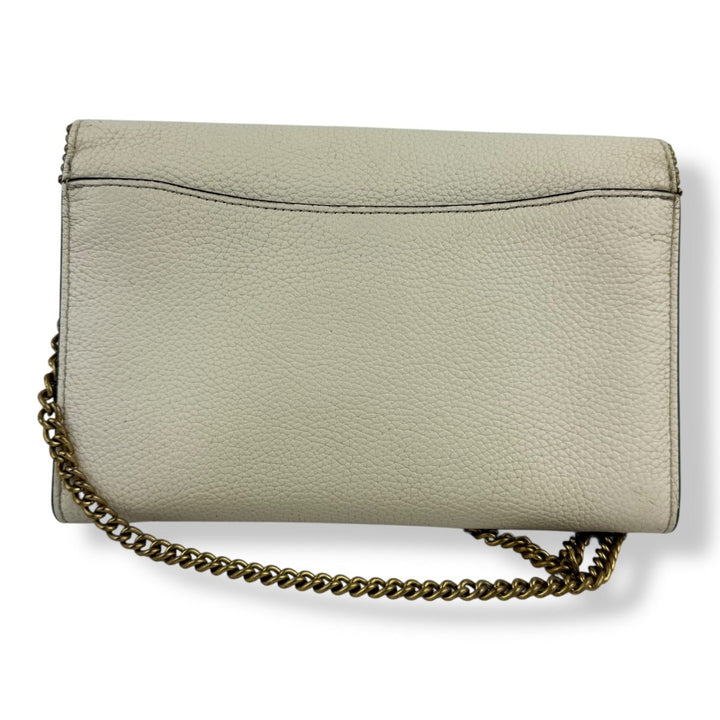Coach Wallet On Chain Cream Leather Handbag - Lux Central