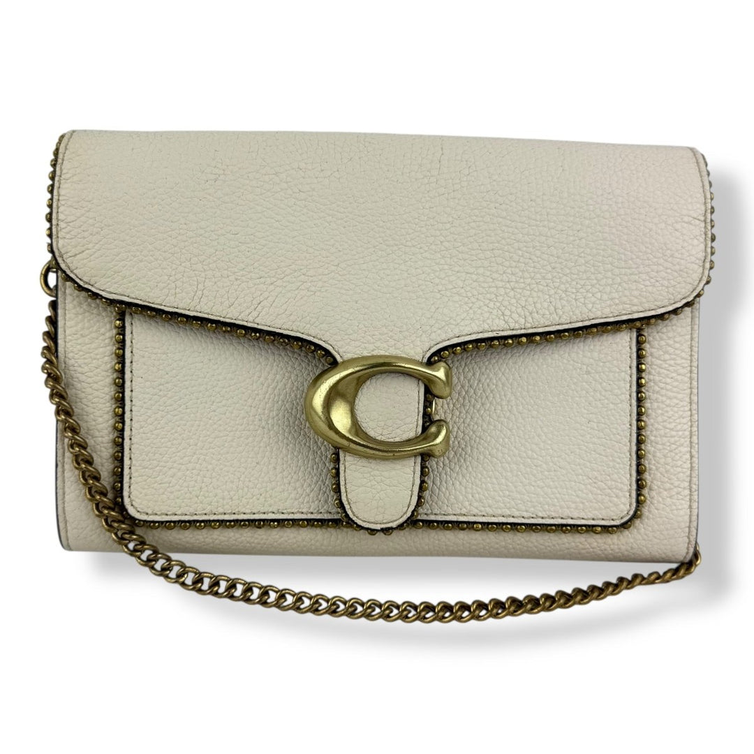 Coach Wallet On Chain Cream Leather Handbag - Lux Central