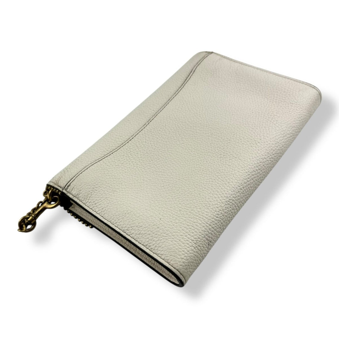 Coach Wallet On Chain Cream Leather Handbag - Lux Central