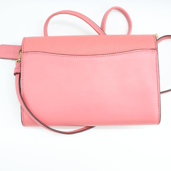 Coach Wallet On Chain Pink Leather Handbag - Lux Central