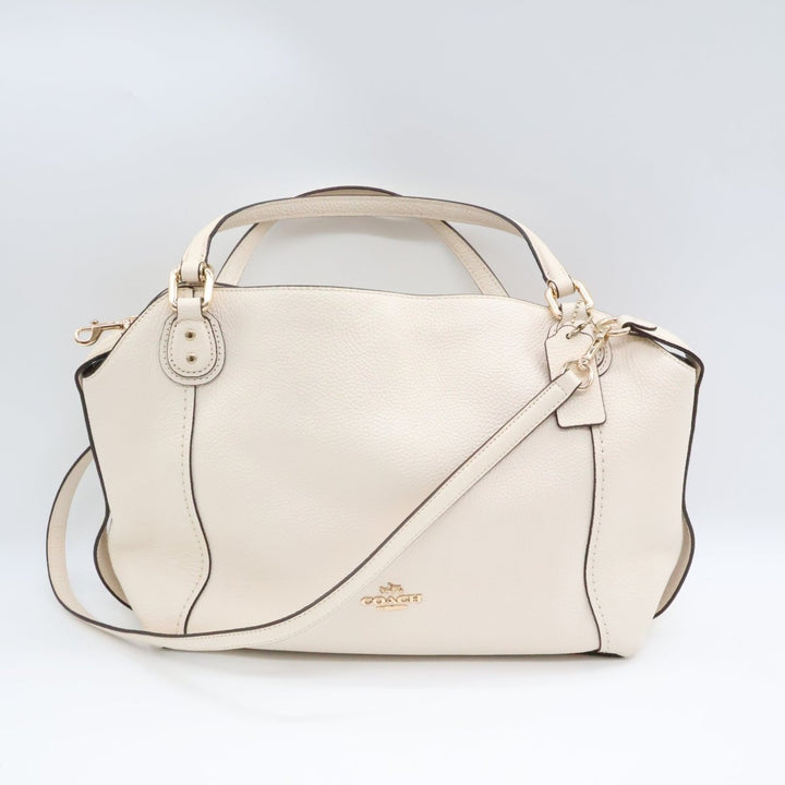 Coach White Kacey Satchel Tote Handbag - Lux Central