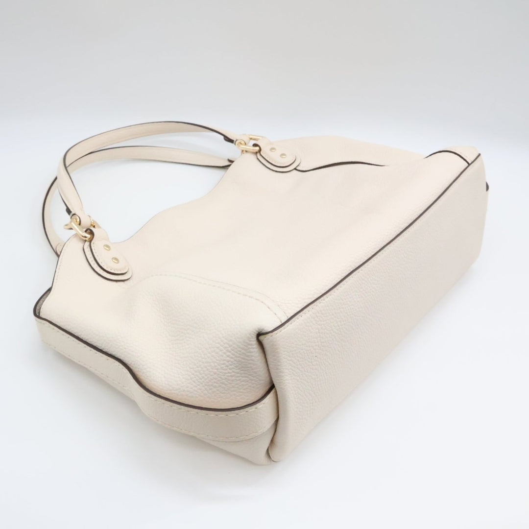 Coach White Kacey Satchel Tote Handbag - Lux Central