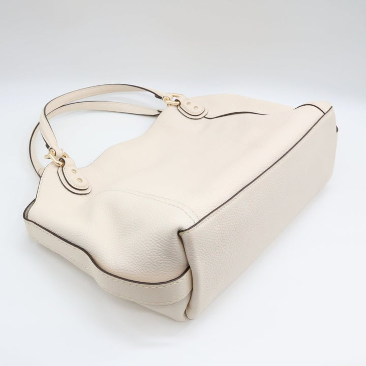 Coach White Kacey Satchel Tote Handbag - Lux Central