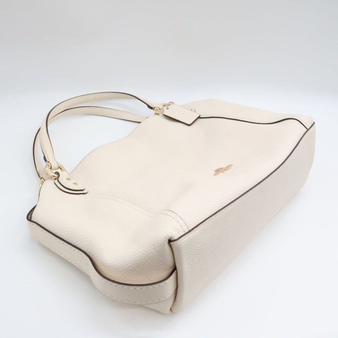 Coach White Kacey Satchel Tote Handbag - Lux Central