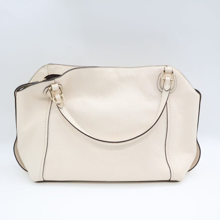 Coach White Kacey Satchel Tote Handbag - Lux Central