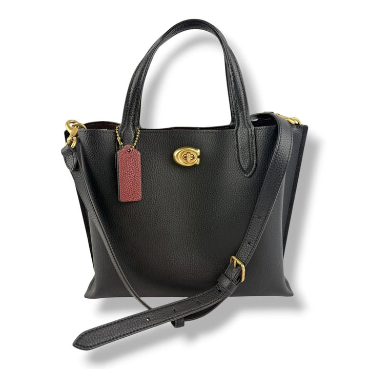 Coach Willow 24 Black Leather Tote Bag - Lux Central