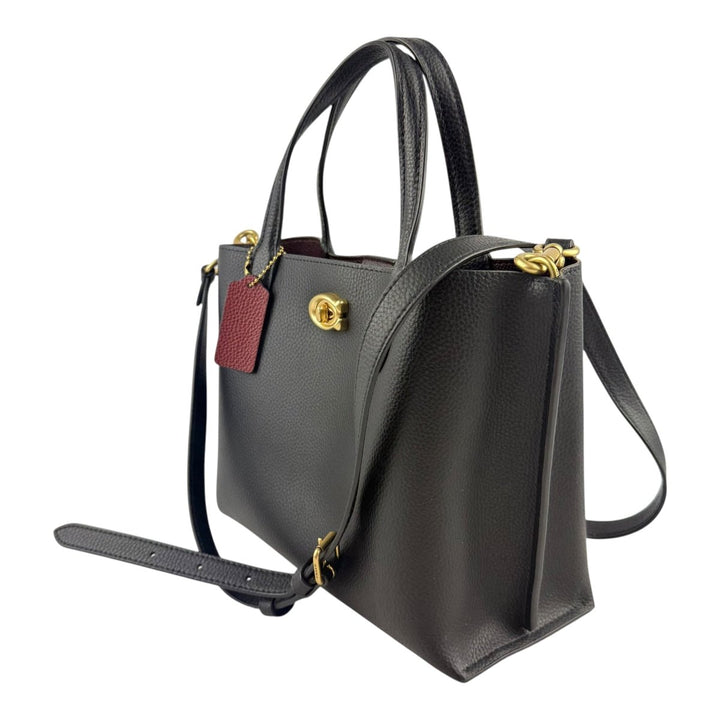 Coach Willow 24 Black Leather Tote Bag - Lux Central