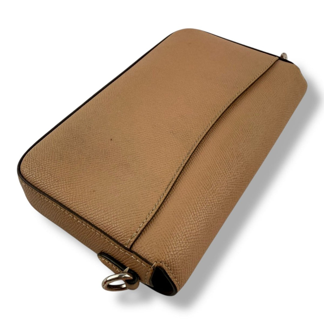 Coach Wyn Beige Leather Crossbody Handbag - Lux Central